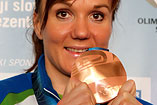 Arrival of Petra Majdič, bronze medalist from Vancouver Olympic Games